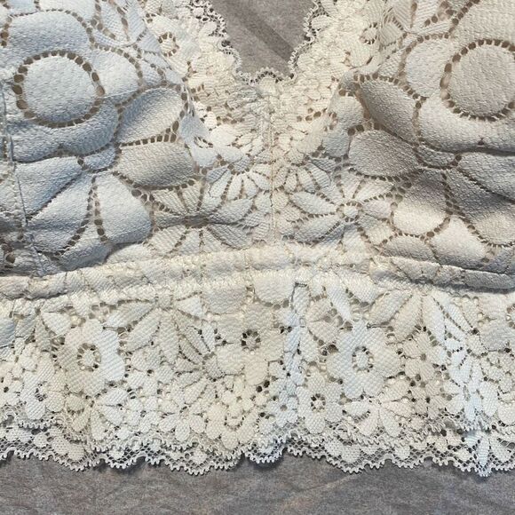 Luvlette white lace stretch bra XXL - Picture 3 of 11